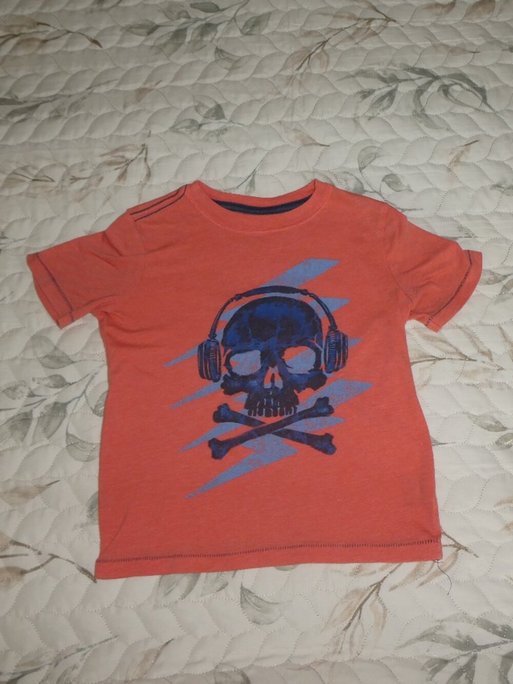 4/$20 Arizona Boys Skull Short Sleeve T-shirt Size 5